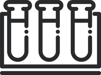 Test tube in rack chemical laboratory science vector