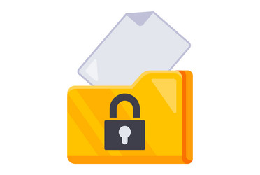 Encrypted files on the computer closed data vector