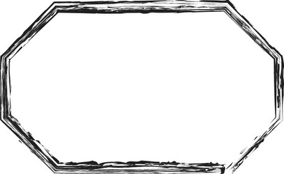 grungy rectangular frame border plaque outline vector image