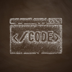 Coding icon vector