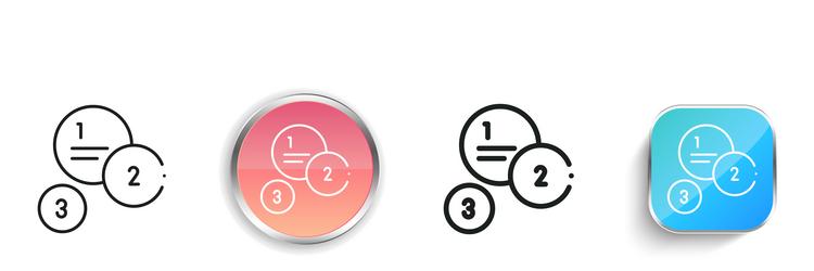 diagram icon thin linear regular and button style vector image