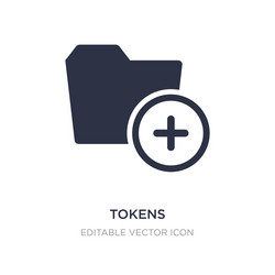 Tokens icon on white background simple element vector