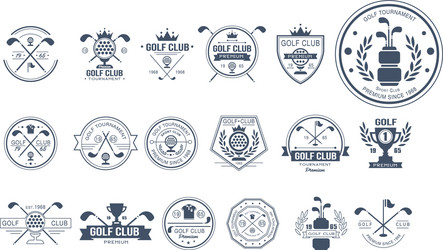 Vintage Golf Club Logos Vector Image