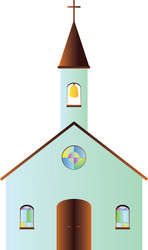 cartoon church vector