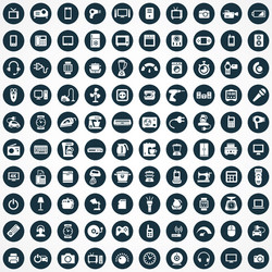 Electronics 100 icons universal set for web and ui vector