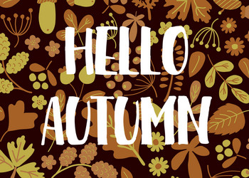 Hello autumn vector