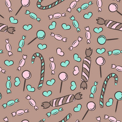 Seamless background with candies vector