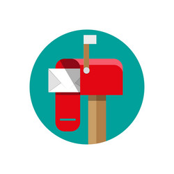 opened mailbox with regular mail vector image