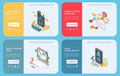 digital transformation banners vector