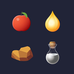 game ui assets set gaming user interface icons vector image