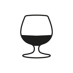 glass with brandy icon vector