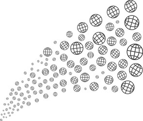 globe source stream vector image