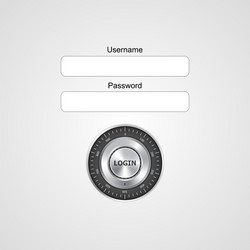 login form ui element on computer style vector