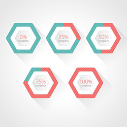 Progress bars for website and applications vector