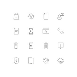 Web applications simple linear icons set outlined vector