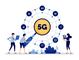 design of 5g internet network to process data vector image