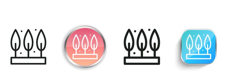 landscape icon thin linear regular and button vector image