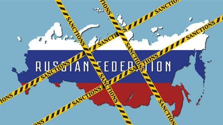 sanctions against russian federation vector