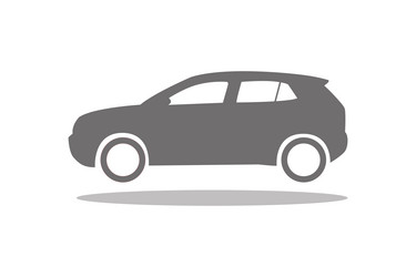 simple icon of a floating two-box car side view vector image