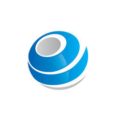 Planet sphere abstract globe logo Royalty Free Vector Image