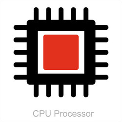 cpu processor icon concept vector image
