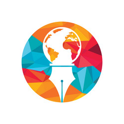 Global Education Logo Template vector image