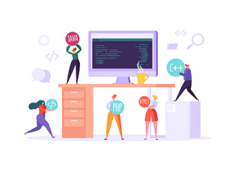 Software web page programming concept programmer vector