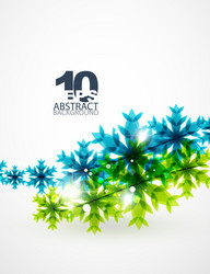 blue snowflake abstract background vector image