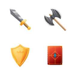 game ui assets set gaming user interface icons vector image