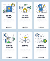 line art web and mobile app template set vector image