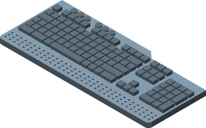 button keyboard icon isometric style vector image