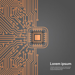 computer chip moterboard network data center vector image