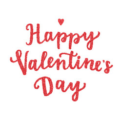 happy valentines day hand drawn lettering vector