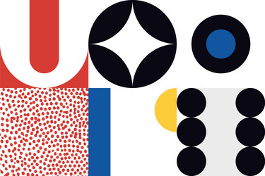 pattern with abstract geometric shapes vector image