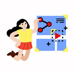 process creating and developing website vector image