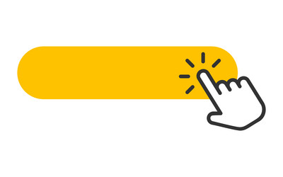 click here icon in flat style pointer clicking vector image