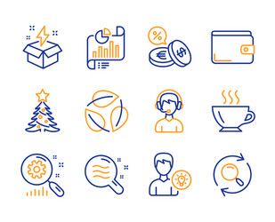 creative idea person and leaves icons set vector