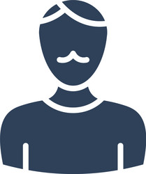 Young man icon which can easily modify vector