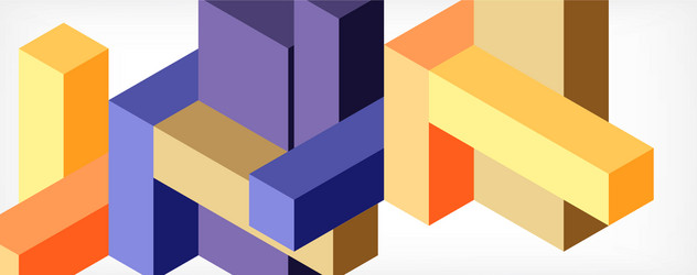 abstract background 3d cubes cubic elements vector image