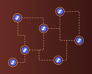 Cryptocurrency status networking digital style vector