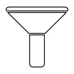 filter button web shape icon flat filtering vector image
