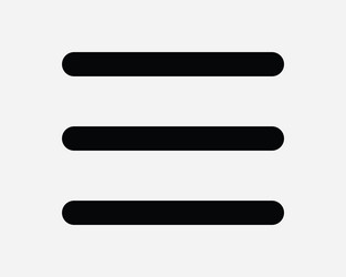 hamburger menu line three lines 3 web navigation vector image