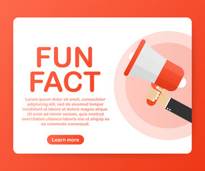 megaphone hand business concept with text fun fact vector image