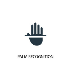 palm recognition icon simple element vector