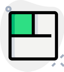 three square shape slidebar grid split sections vector image