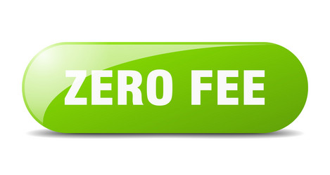 Zero fee button sign key push vector