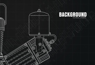 Design of a black background with drawings vector