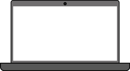 gray color graphic laptop computer tech device vector image