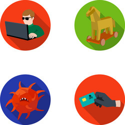 hacker hacking system internet hackers vector image