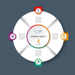 Infographic circular template with 5 options Vector Image